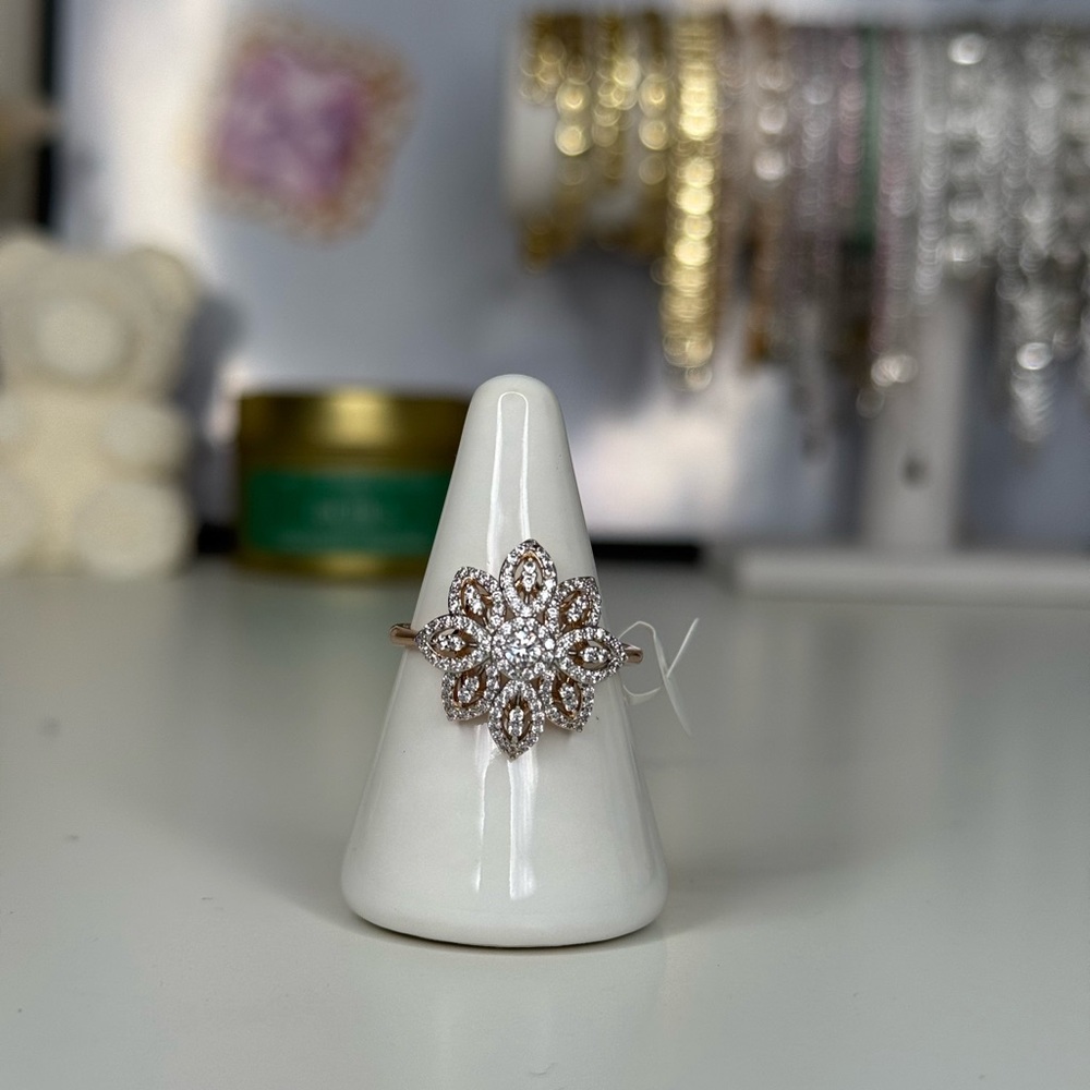 Elegant Goldplated Floral Ring